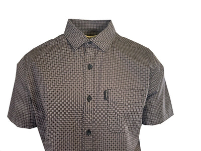 Ariat Men's Brown Shirt Milo Stretch Modern Fit Button Up S/S (S31)