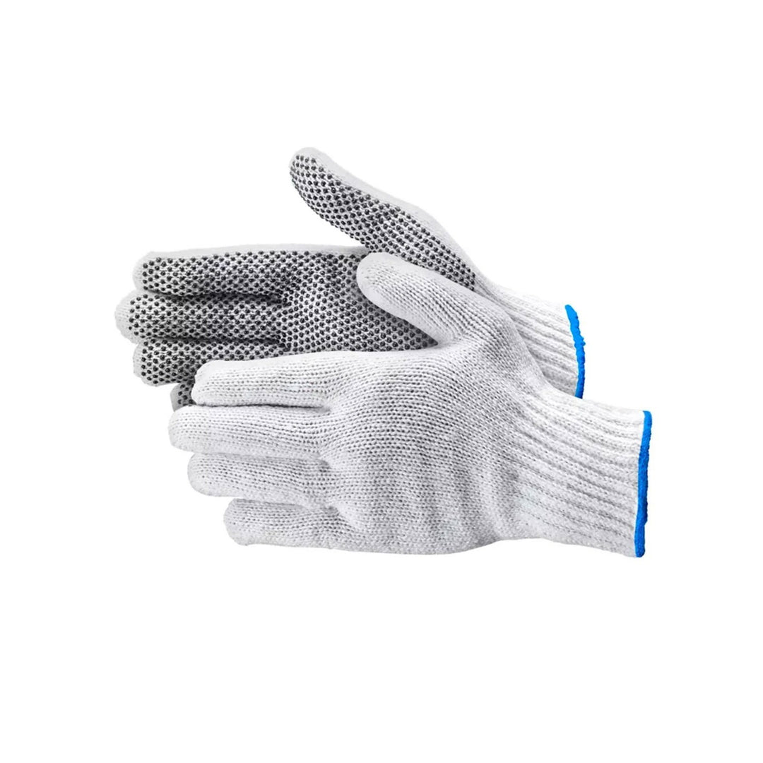 WNW White Gloves PVC Dotted Cotton - 12 Pack (S01)