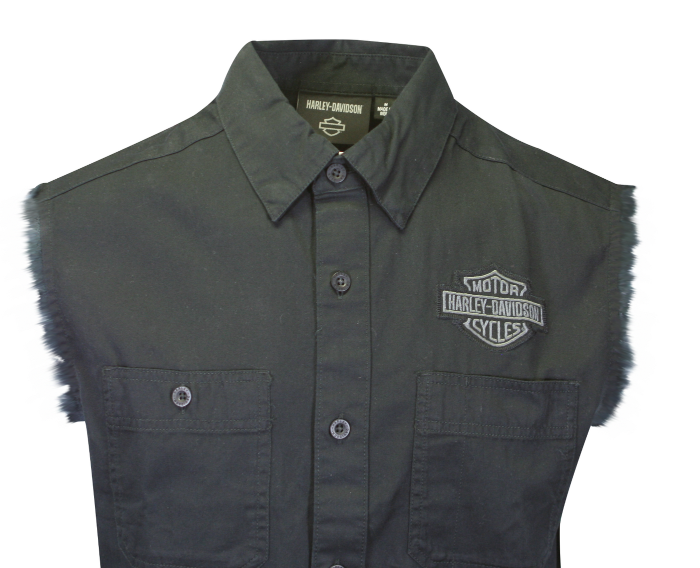 Harley-Davidson Men's Sturgis Bar & Shield Harley Text On Back Sleeveless Vest