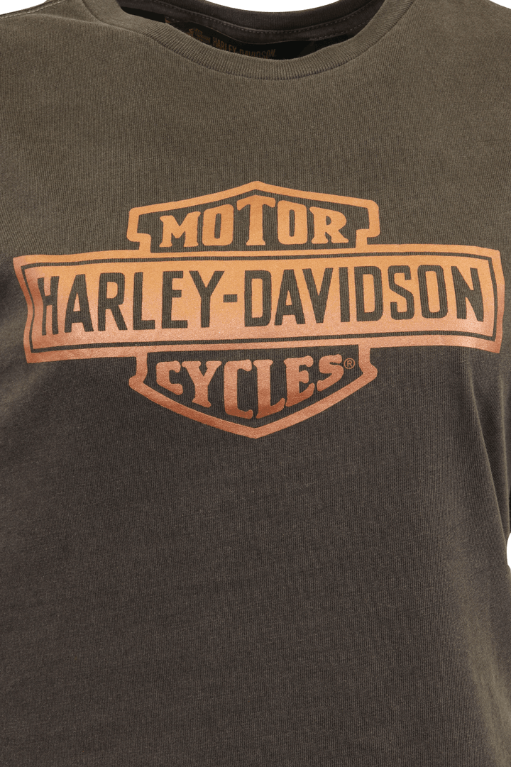 HD Branded Women's T-Shirt Grey Bronze Official Logo S/S (S37)