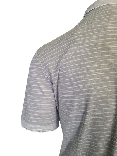 Tommy Bahama Men's Harbor Mist Grey Striped Performance Polo T-Shirt S/S (S06)