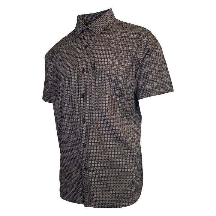 Ariat Men's Brown Shirt Milo Stretch Modern Fit Button Up S/S (S31)