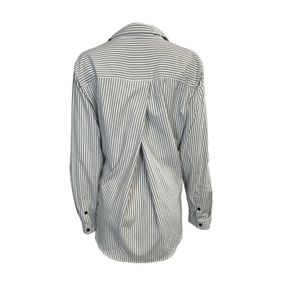 Columbia Women's Shirt Grey Striped W Ross River Trail EXS Woven L/S (010)