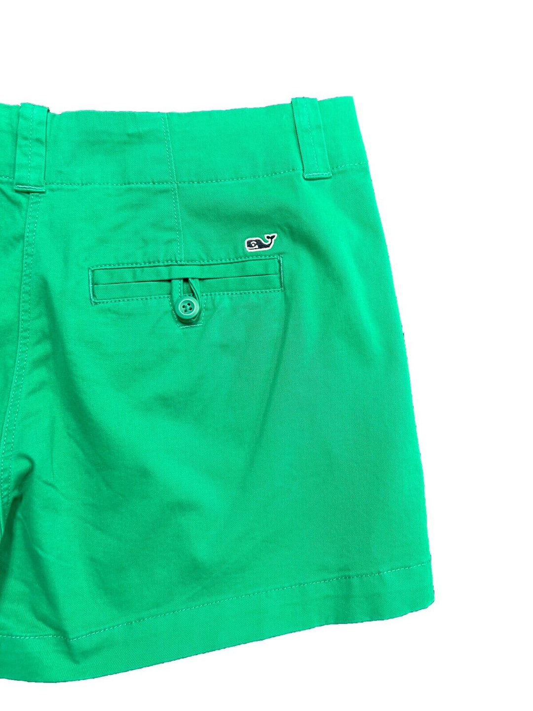 Vineyard Vines Women's Sea Swell Green Shorts Everyday Solid Pockets (S02)