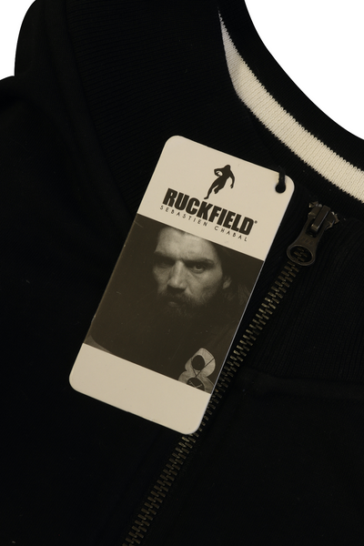 Ruckfield Rugby Men's Sweater Black Mockneck Long Sleeve (S02)