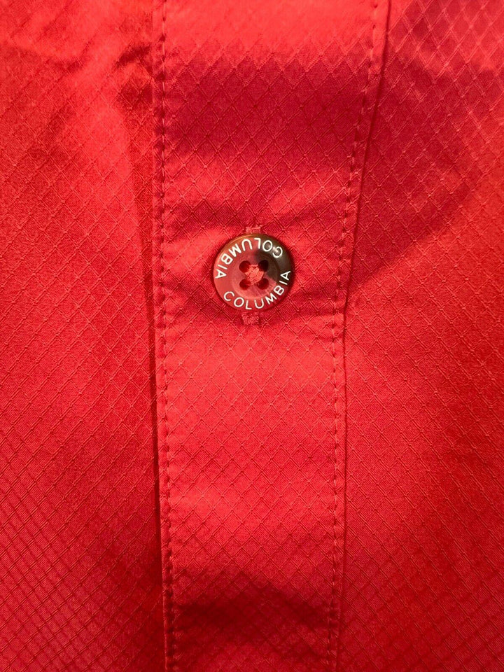 Columbia Men's Sunset Red Shirt Slack Tide PFG Camp Shirt UPF 50 S/S (683)