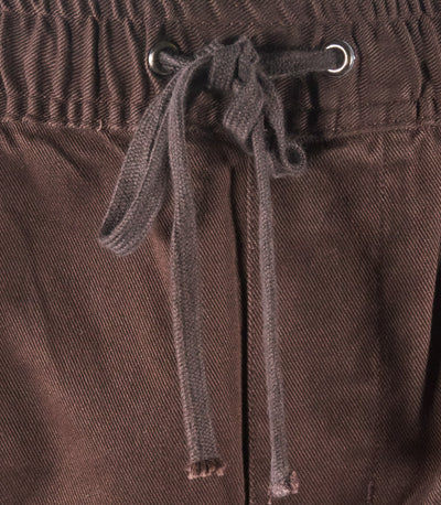 Quiksilver Men's Pant Stretch Canvas Beach Drawstring Twill & Dark Brown