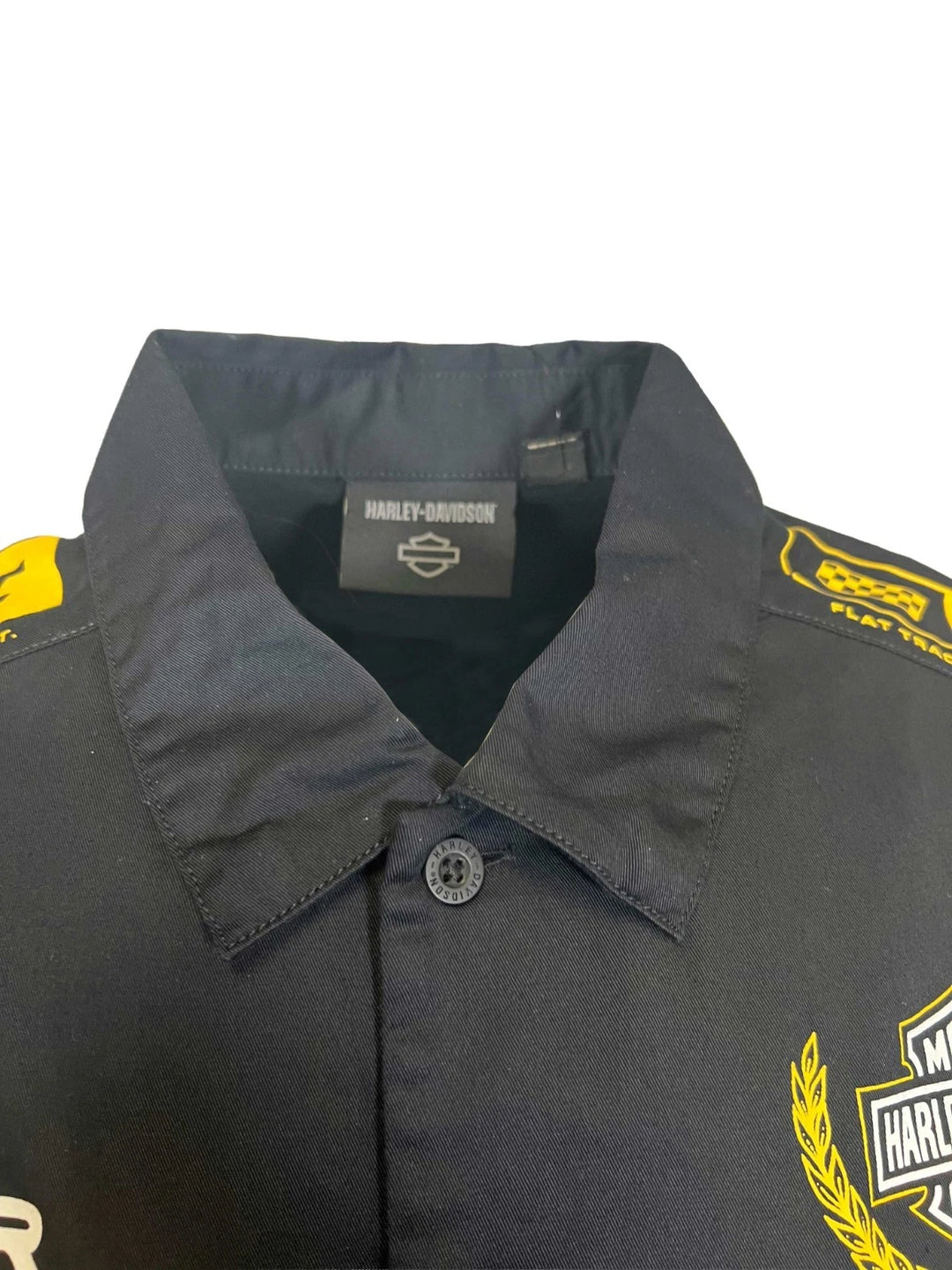 HD Branded  Men’s Black Shirt Trophy Eagle Racing Mechanic L/S (354)