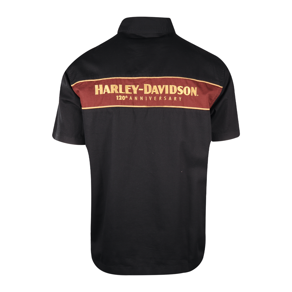 Harley-Davidson Men's Black Beauty 120 Anniversary Mechanic Shirt Woven S/S 506
