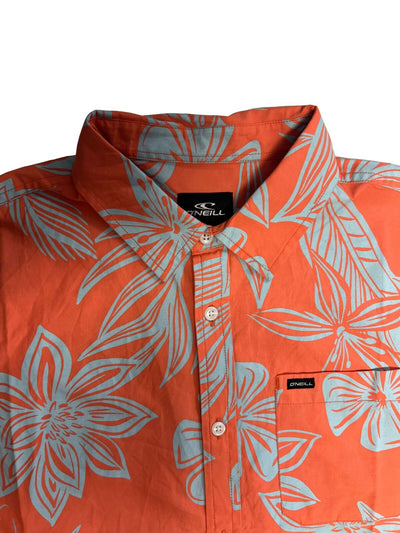 O'Neill Men's Shirt Shoreside Short Sleeve Printed Flowers Shirt