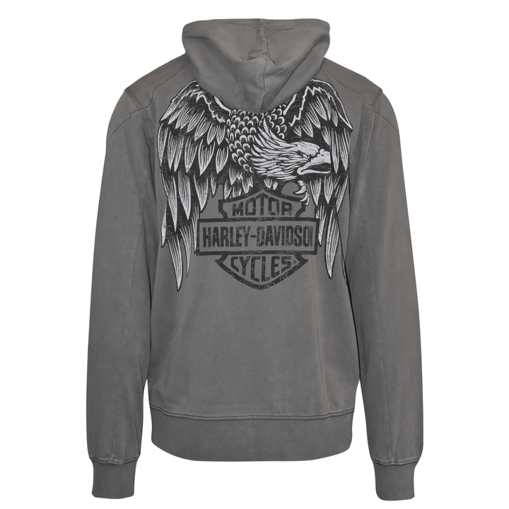 HD Men's Jacket Grey Heritage Eagle Full Zip (S04)