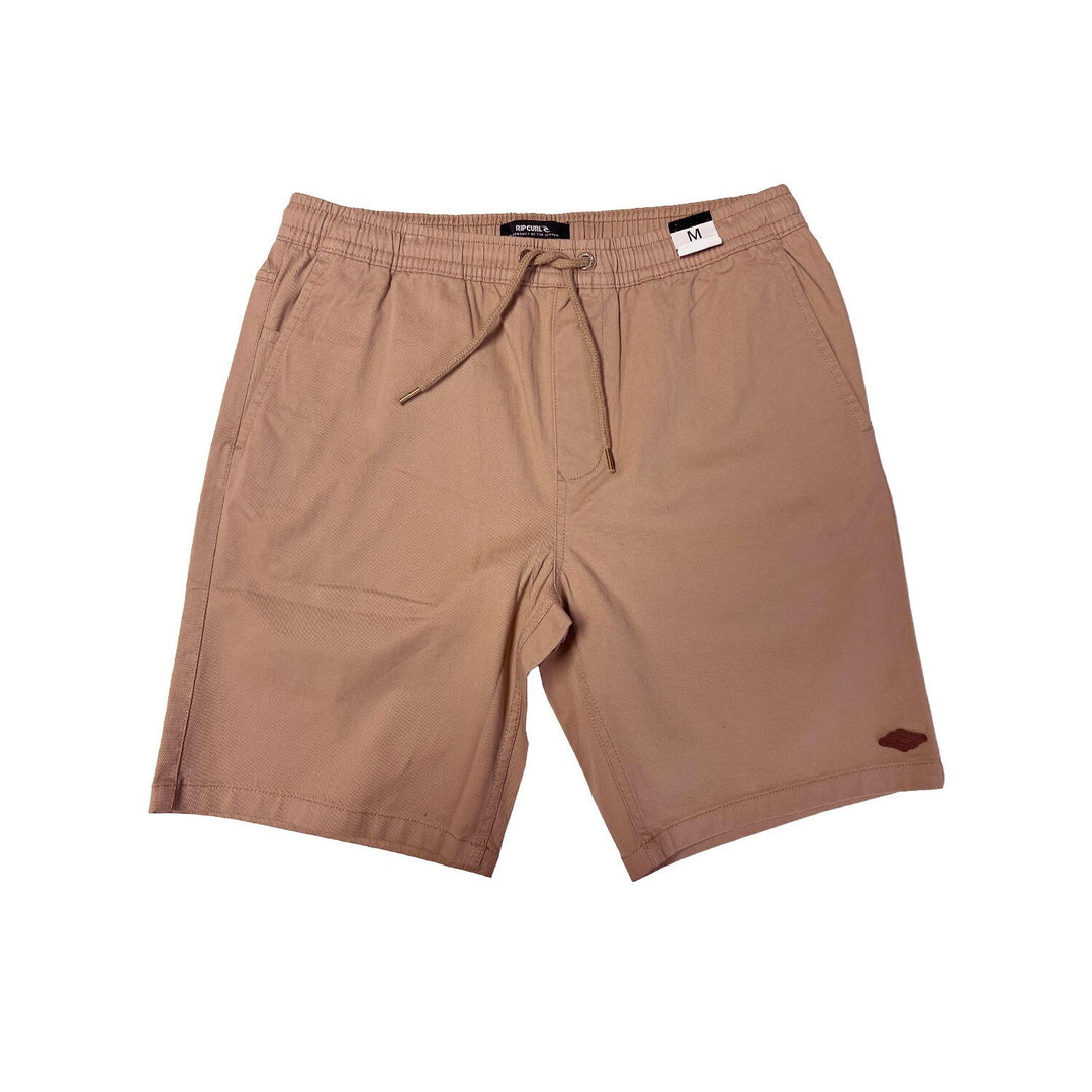 Rip Curl Men's Short Classic Surf Volley Elastic Waist Walkshort (Khaki, Black)