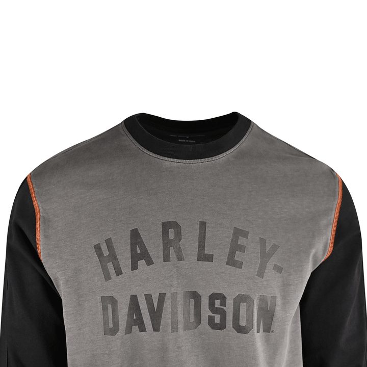 HD Branded Men's T-Shirt Block Letters Graphic Long Sleeve (S65)