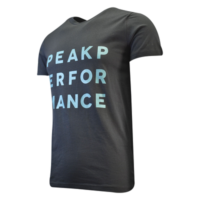 Peak Performance Men's T-Shirt Black With Sky Blue Letters S/S (S06)
