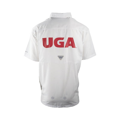 Columbia Men's White Shirt Georgia Bulldogs PFG Slack Tide Omni-Shade (107)
