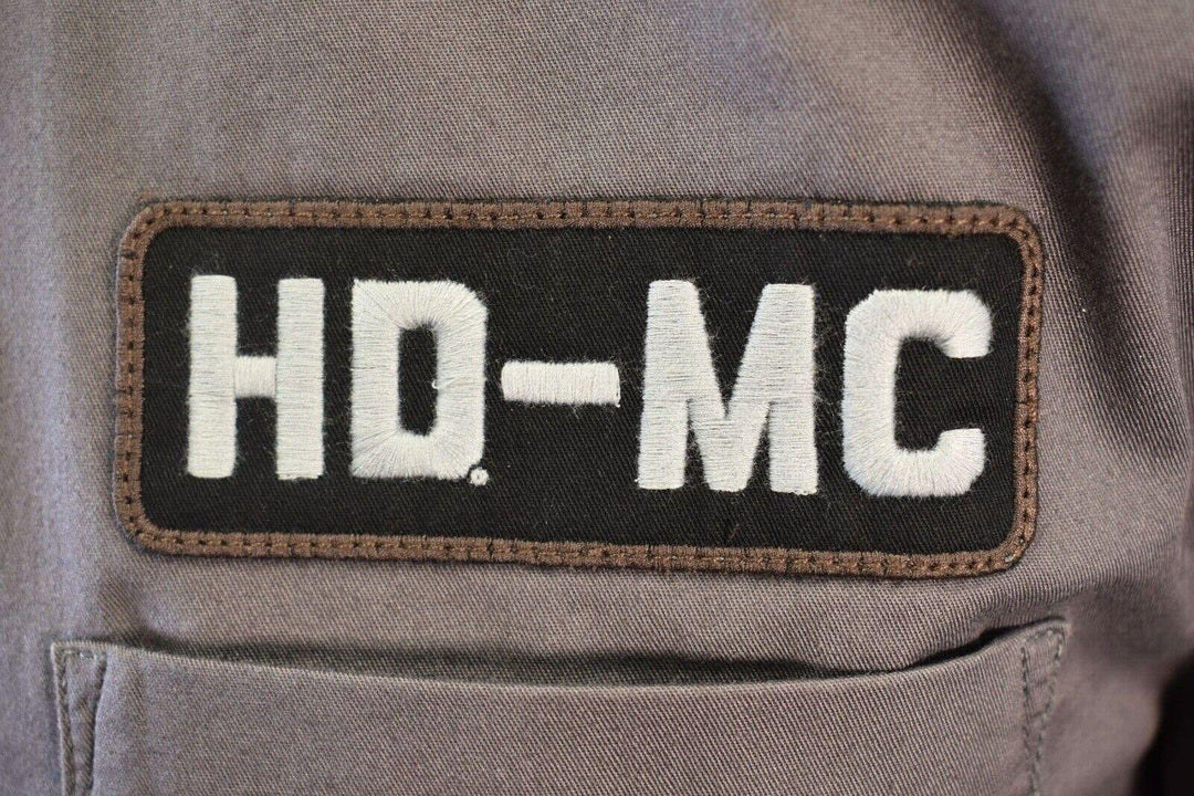 HD Branded Men's Shirt Dark Grey HDMC Long Sleeve Woven (127)