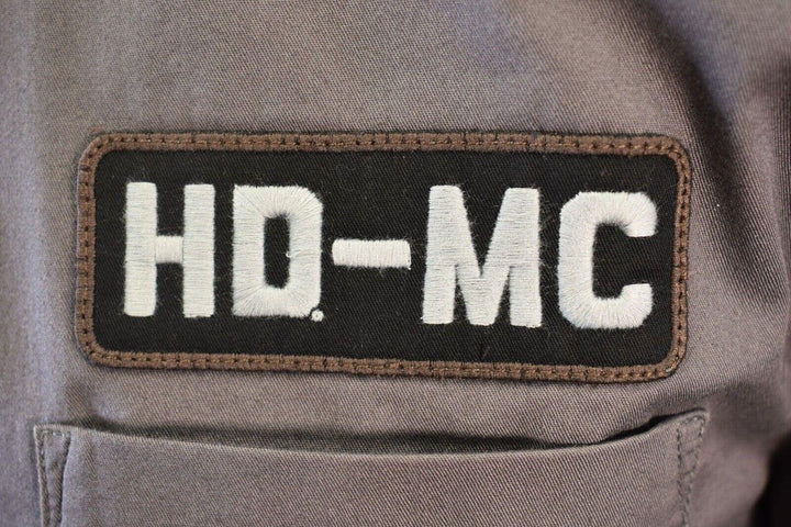 HD Branded Men's Shirt Dark Grey HDMC Long Sleeve Woven (127)