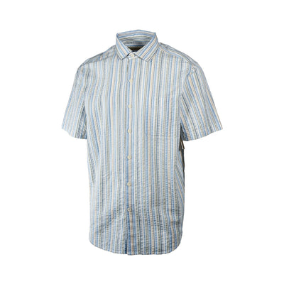 Tommy Bahama Men's Cabo Blue Shirt Lagoon Drive Stripe Pocket S/S (S16)