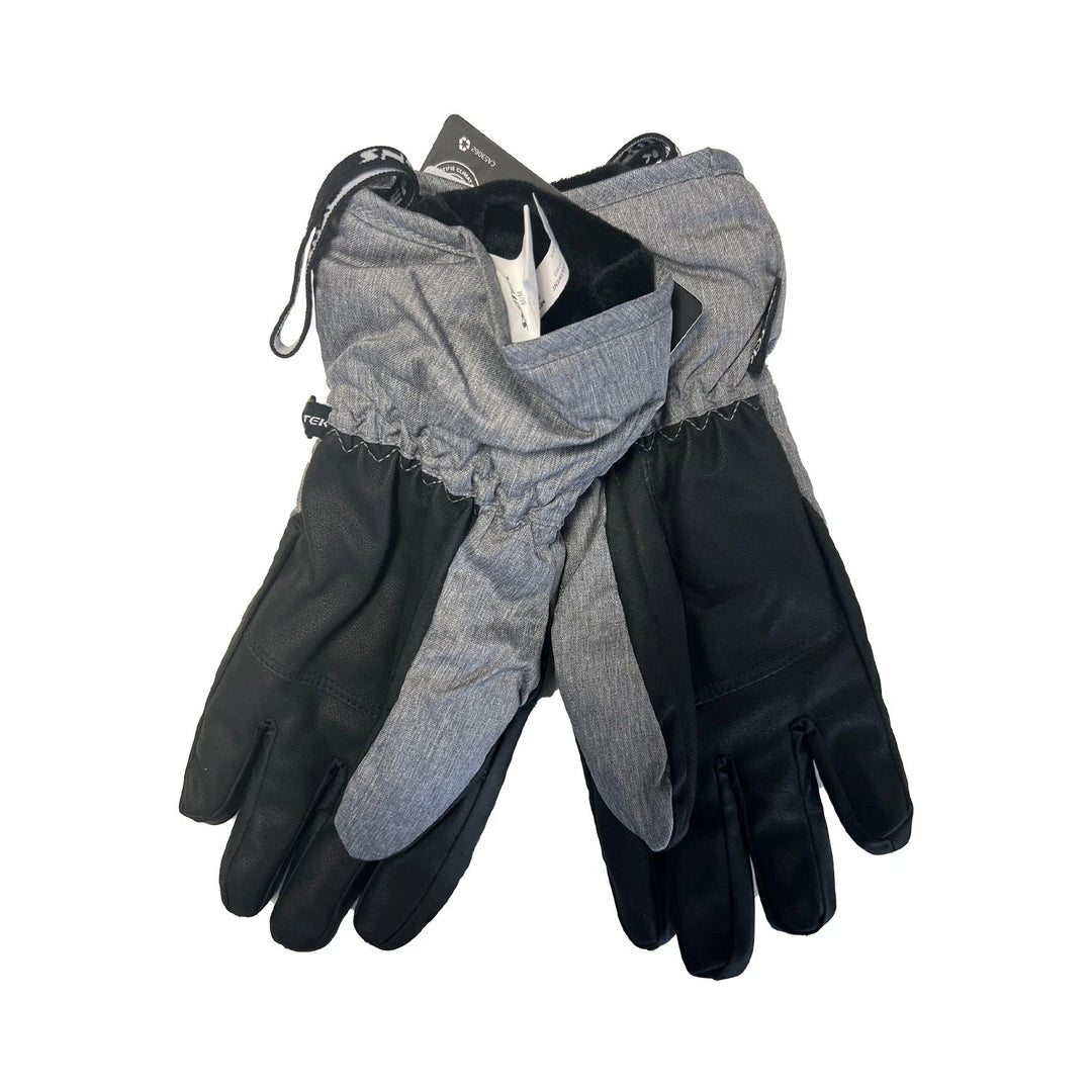 Snotek Women's Grey & Black Palm Performance Winter Ski Gloves ST122 (S01)