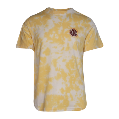 Element Men's T-Shirt Yellow Tie-Dye Four Elements Solid Graphic S/S (S13)