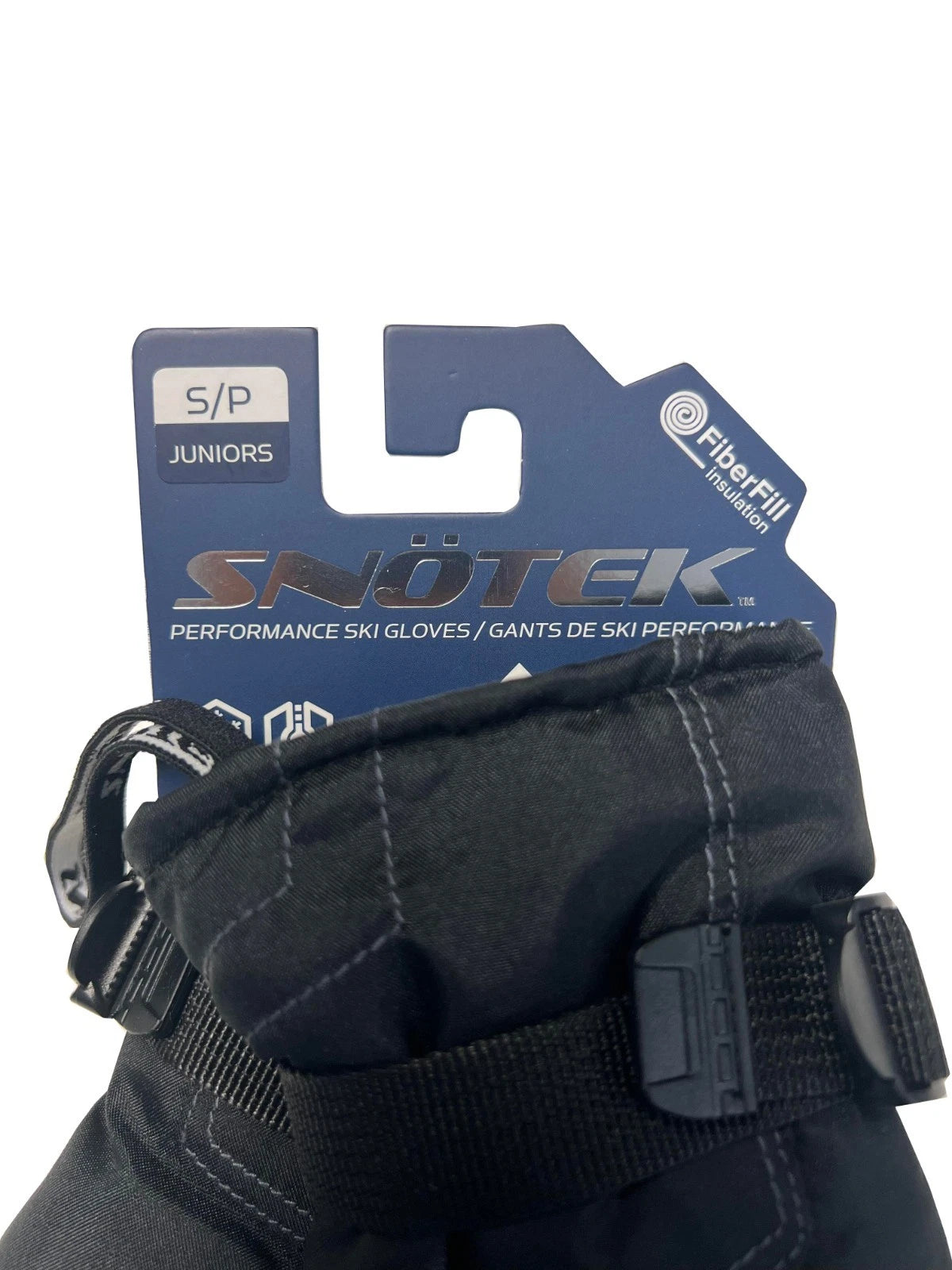 Snotek Junior's Black Stitched Performance Winter Ski Gloves ST318 (S03)