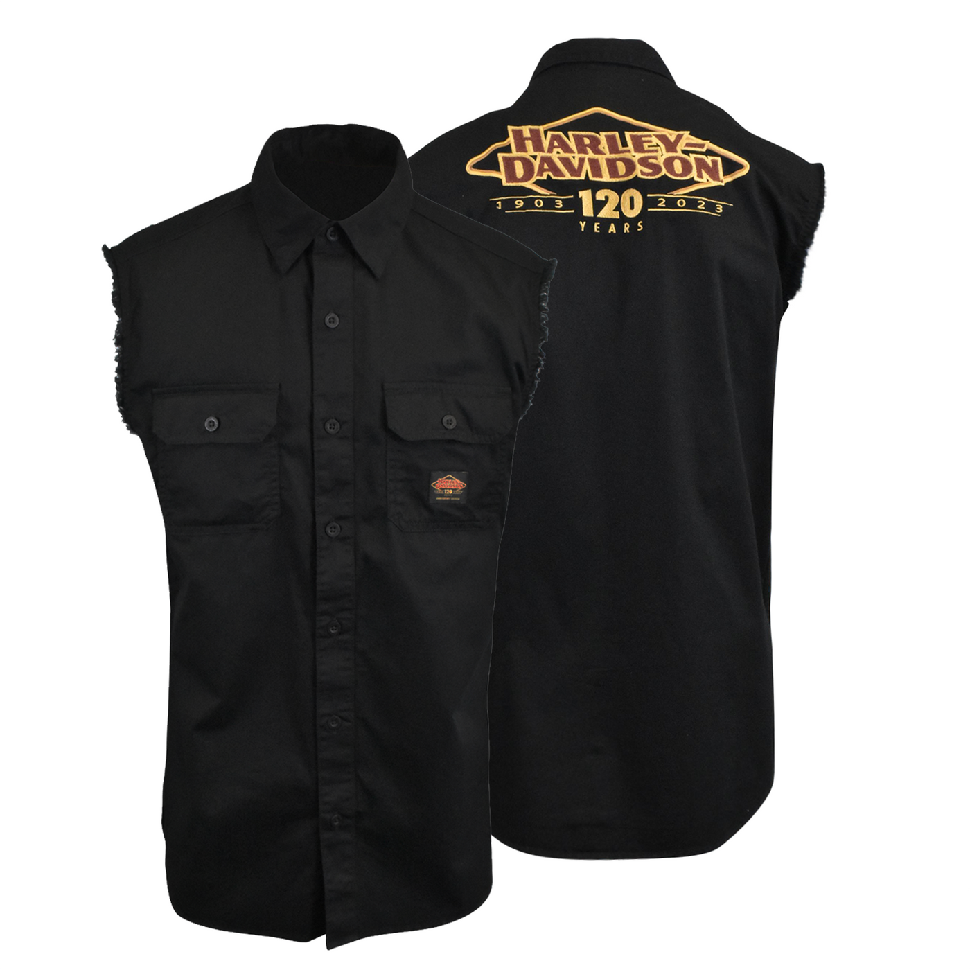 Harley-Davidson Men's Vest 120th Year Anniversary Sleeveless Shirt (S55)