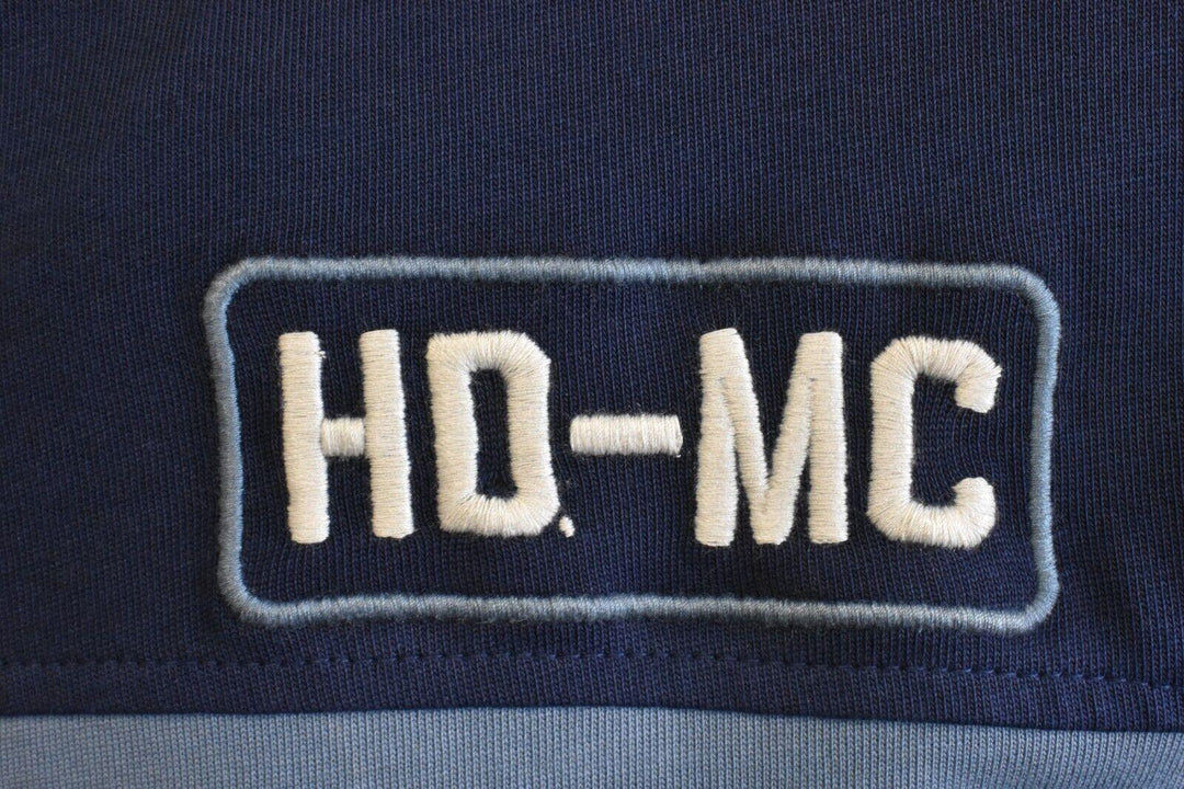 HD Branded Men's Henley T-Shirt Navy Blue Colorblock HD-MC Long Sleeve