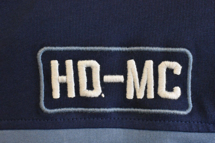 HD Branded Men's Henley T-Shirt Navy Blue Colorblock HD-MC Long Sleeve