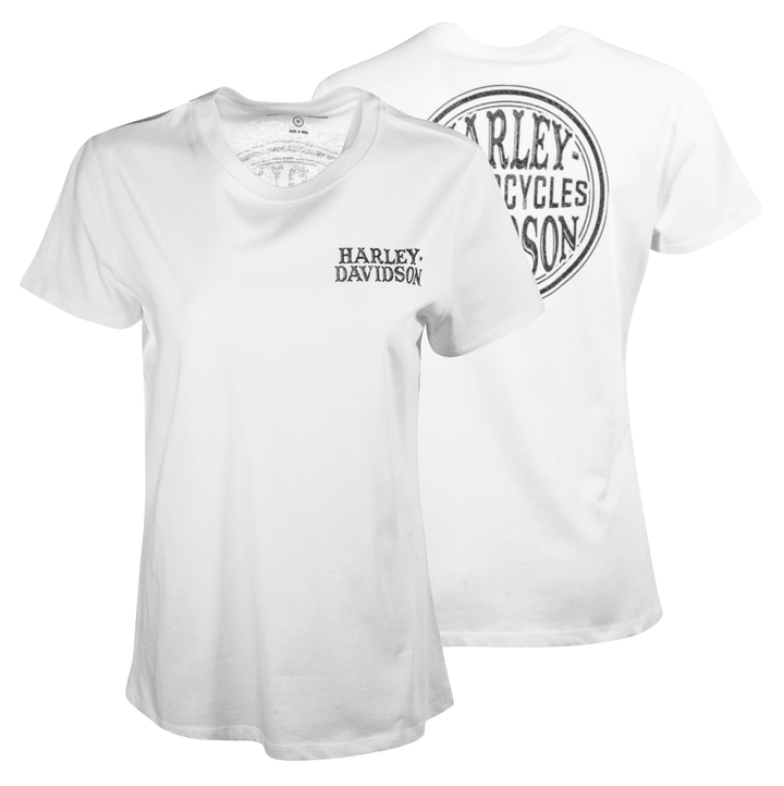 HD Branded Women's T-Shirt Bright White Forever Freedom Eagle (S07)