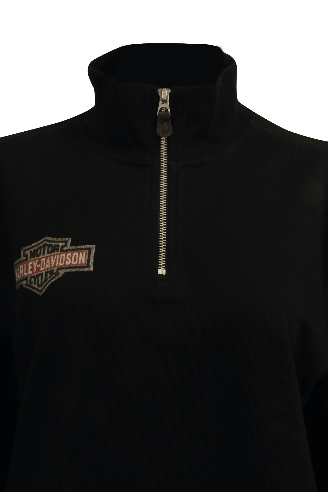 HD Branded Men's Sweatshirt Black Orange Official Logo 1/4 Zip L/S (S06)