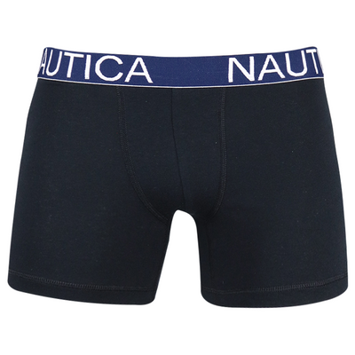 Nautica Men's Black Stretch 3 Pack Boxer Briefs