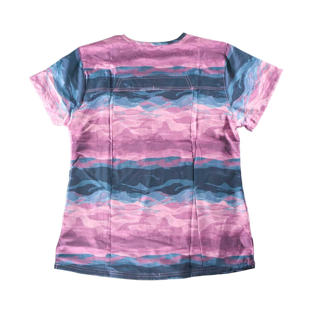 Carhartt Women's Scrub Force Pocket Logo Rugged Flex Cross-Flex V-Neck Print Top