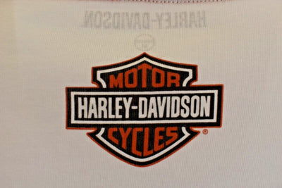 Harley-Davidson Women's T-Shirt Iconic Raw Edge Button Detail Henley (S10)
