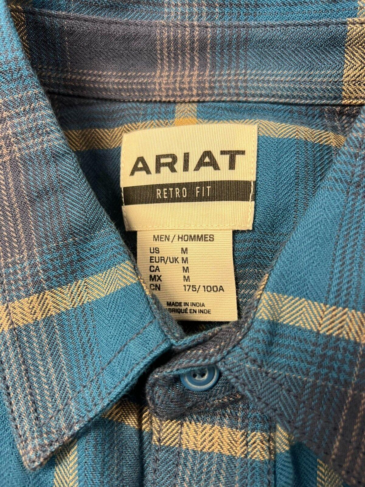 Ariat Men's Moon Howl Blue Shirt Harland Retro Fit (S16)