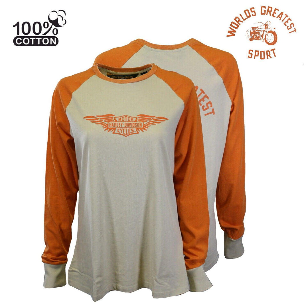 HD Branded Women's T-Shirt Orange World's Greatest Sport L/S Tee (S42)