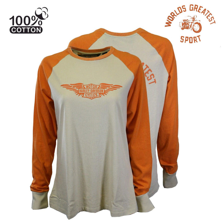 HD Branded Women's T-Shirt Orange World's Greatest Sport L/S Tee (S42)