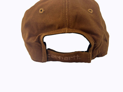 Carhartt Brown Canvas Cap FastDry Comfort Center Logo Patch (S03)