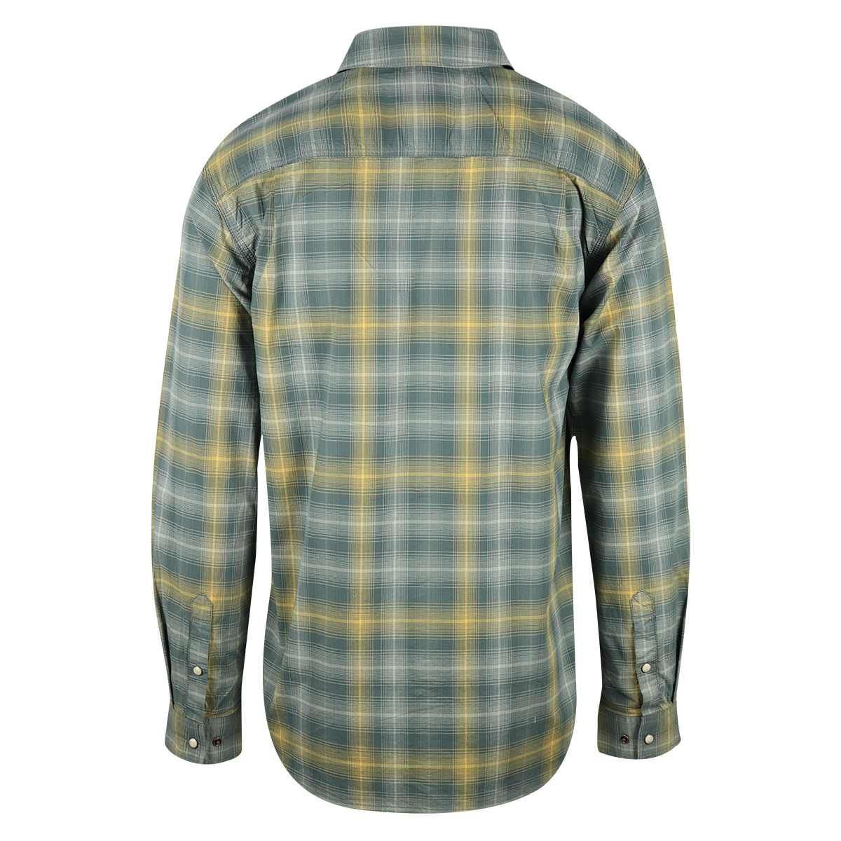 Carhartt Men's Sage Green Seafoam Gold Plaid Snap Front L/S Woven Shirt (S07)