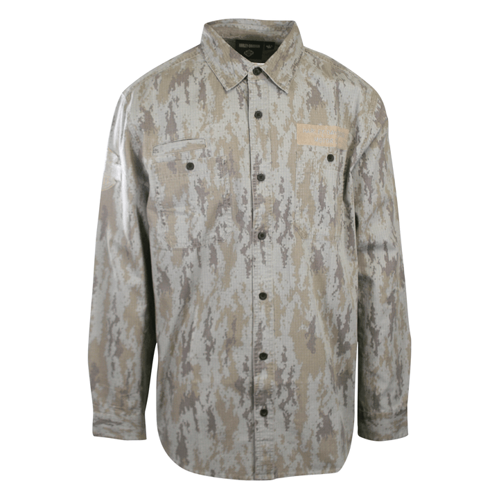 HD Branded Men's Shirt Camouflage Park Shirt L/S Woven (S57)