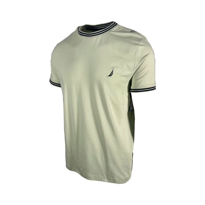 Nautica Men's T-Shirt Green Blue Performance Short Sleeve
