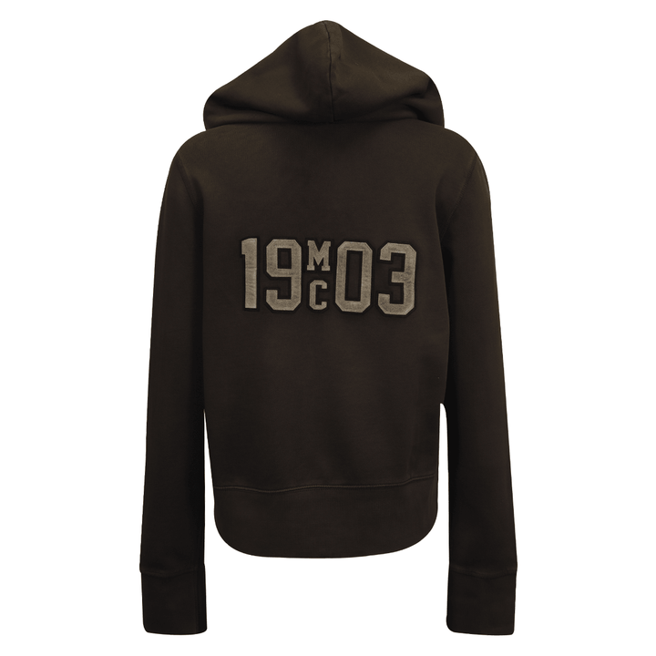 HD Branded Women's Hoodie Black Wings Patch Logo Full Zip L/S (S08)