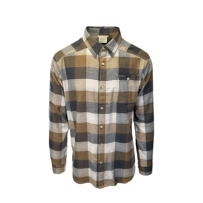 Columbia Men's Dark Stone Shirt Ombre Buffalo Cornell Woods Flannel Shirt (278)