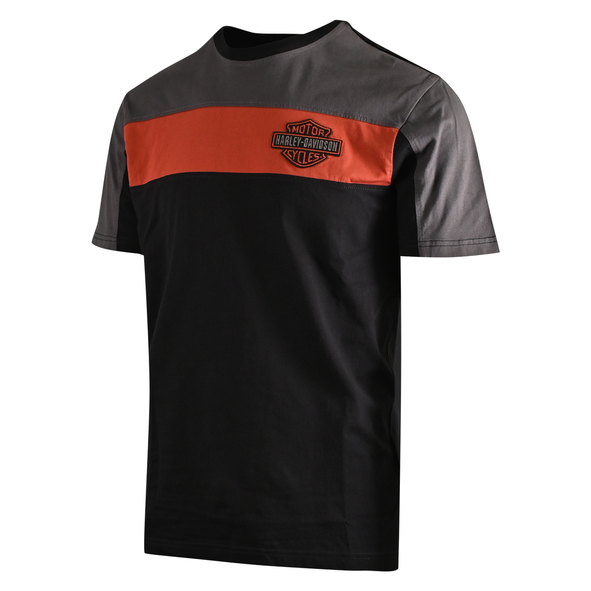 Harley-Davidson Men's T-Shirt 3-Tone Logo Back Graphics Short Sleeve (S60)