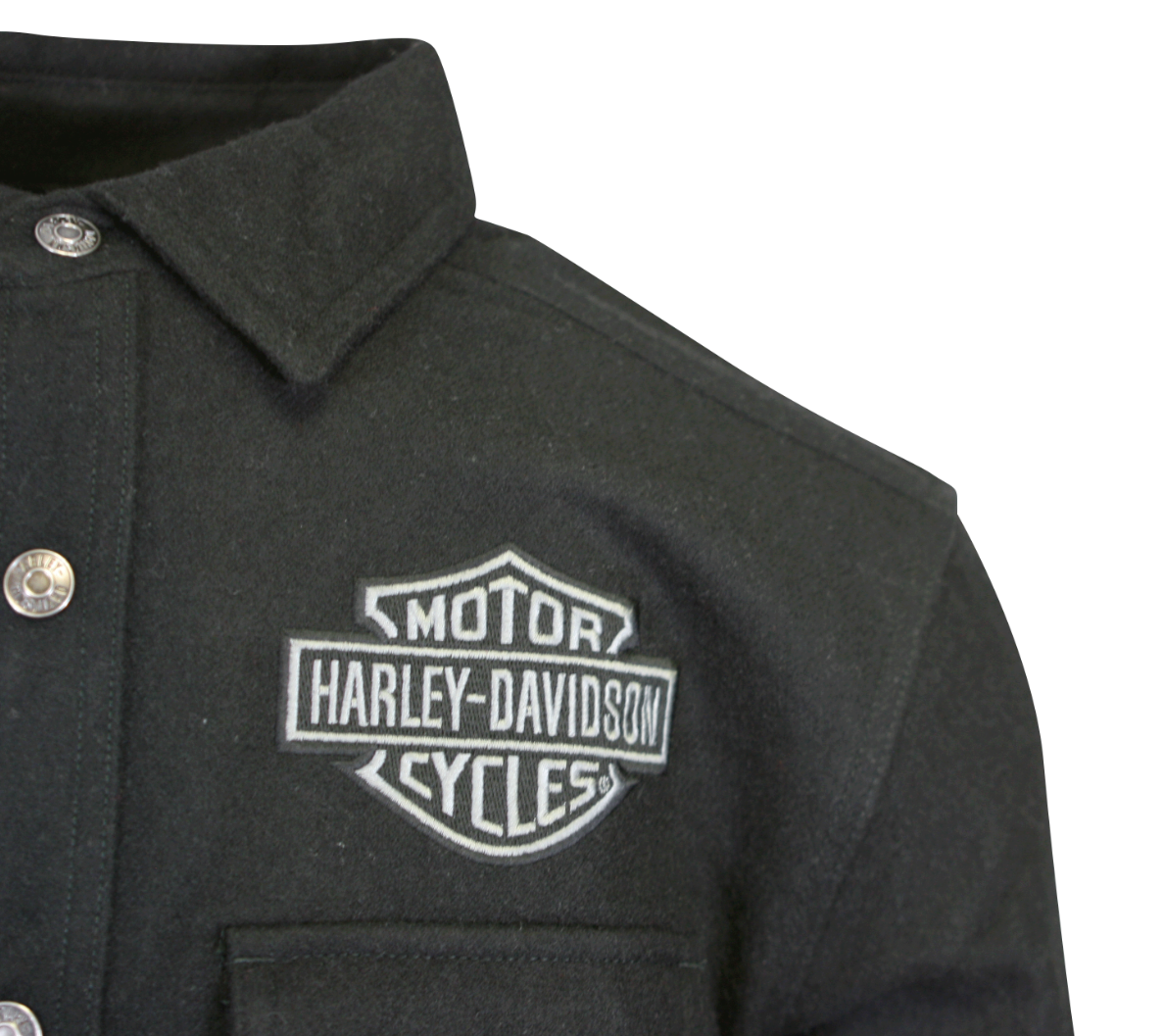 Harley-Davidson Men's Shirt Black Beauty Shadow Long Sleeve Woven (S61)