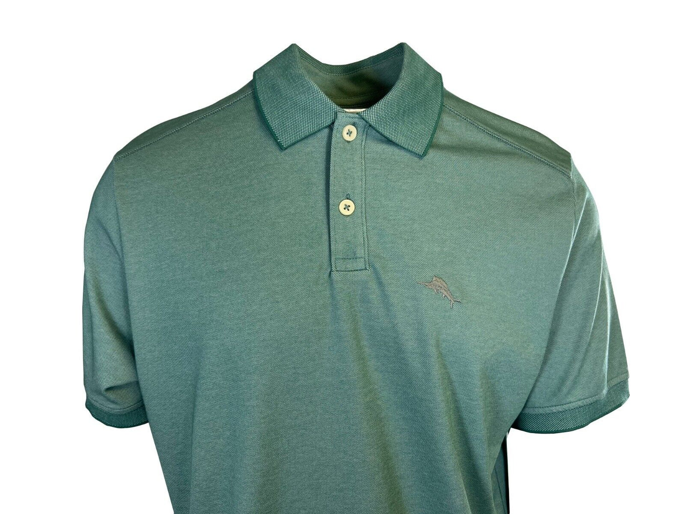 Tommy Bahama Men's Oil Blue Performance Polo 2 Buttons T-Shirt S/S (S02)