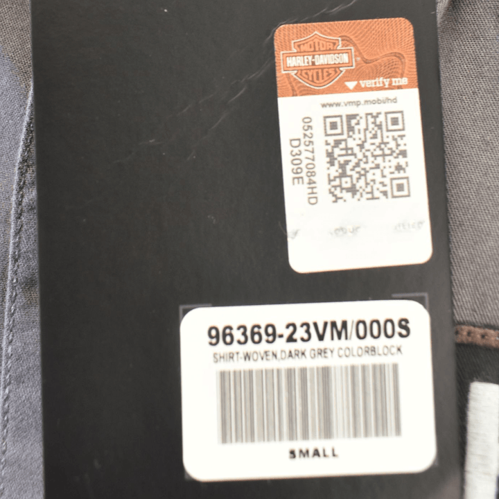 HD Branded Men's Shirt Dark Grey HDMC Long Sleeve Woven (127)