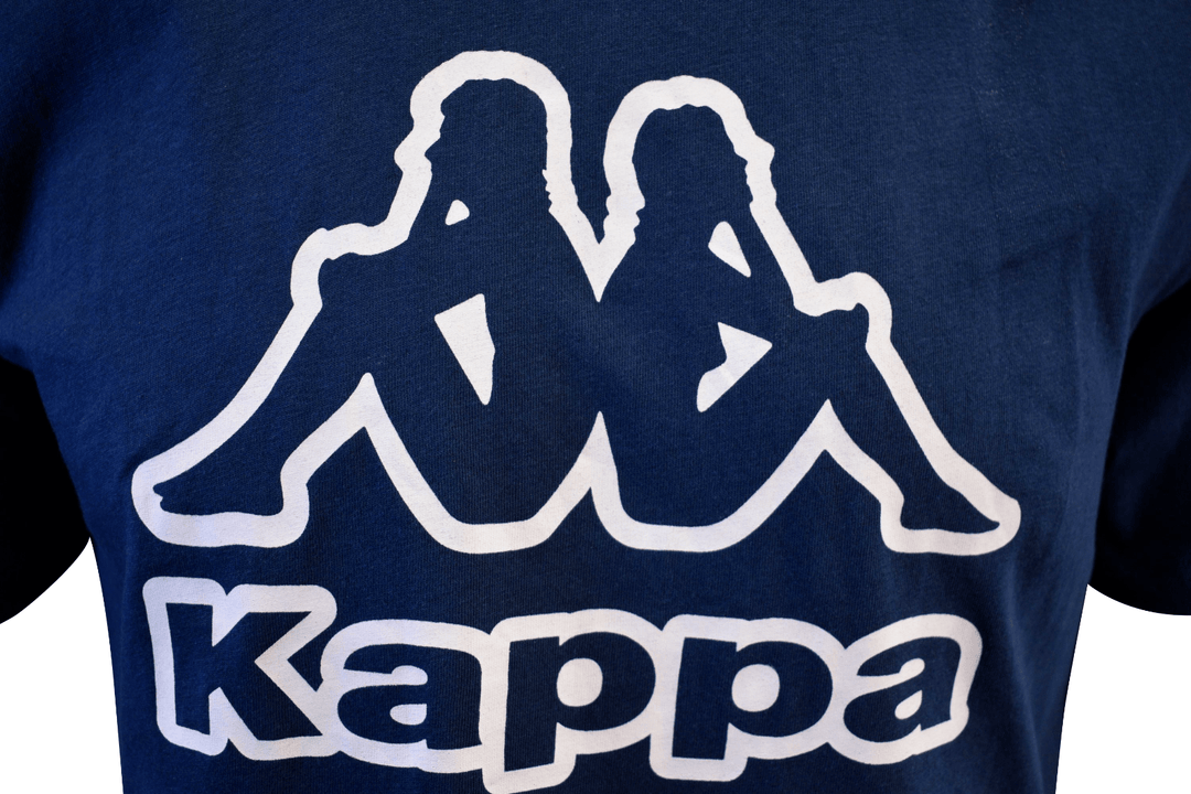 Kappa Men's T-Shirt Navy Blue Abelo Chest Logo S/S Tee (S02)