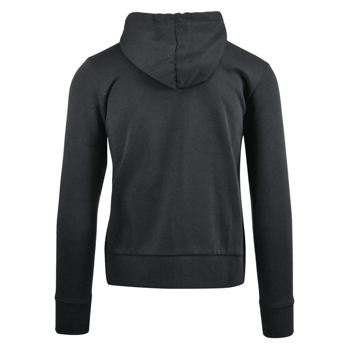 HD Branded Women's Hoodie Black White Block Text Full Zip (S07)