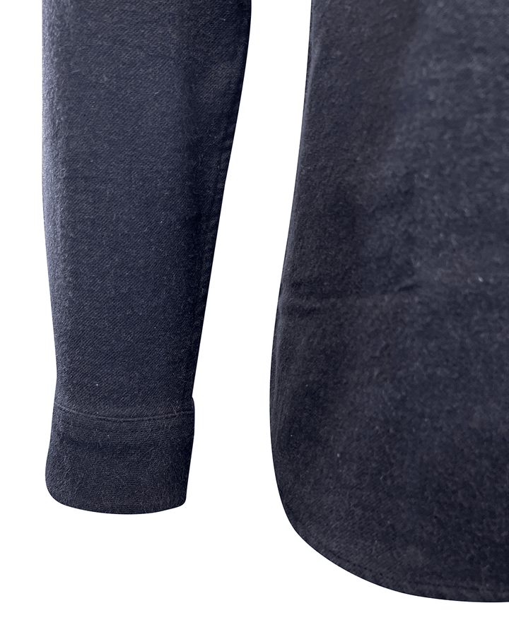 O'Neill Men's Black Shirt Redmond Solid Stretch Flannel Long Sleeve (S20)