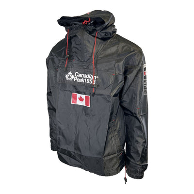 Canadian Peak Men's Black Jacket 1953 Butaneak Wind Rain Breaker (S10)